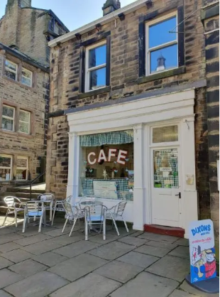 Café in Holmfirth — Last of the Summer Wine country